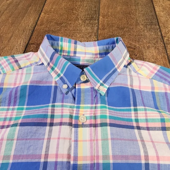 Vineyard Vines Men's Size M Colorful Button Down Plaid Shirt Long Sleeve Preppy - Picture 3 of 8